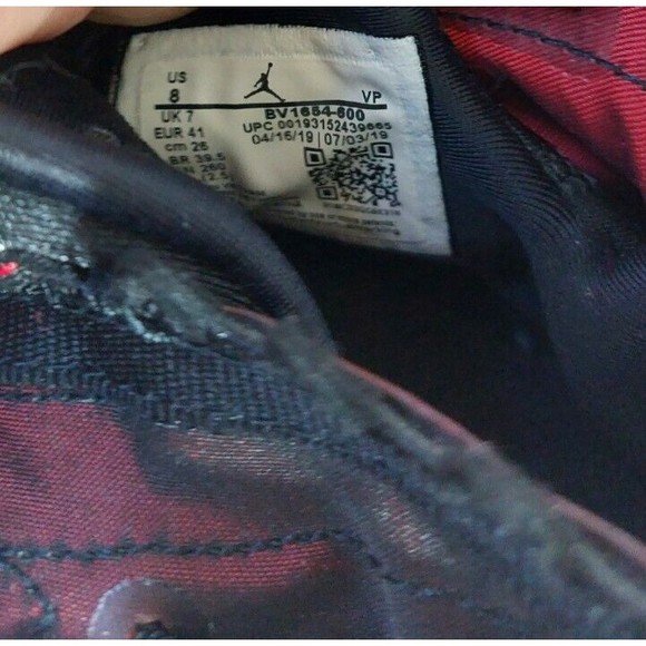 Nike Jordan Proto React University Red Black Men’s Size 8 Basketball BV1654-600 - Picture 11 of 11